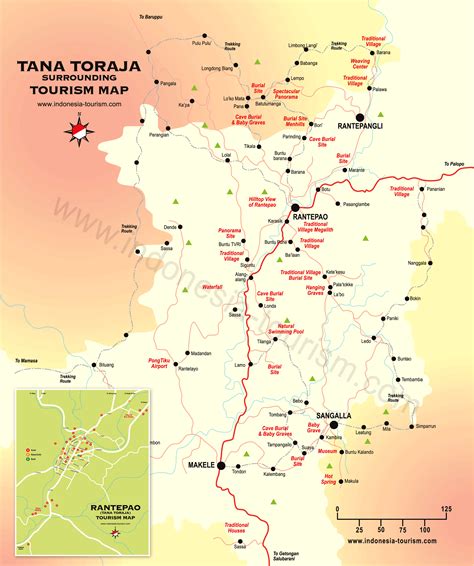 tana toraja sulawesi map